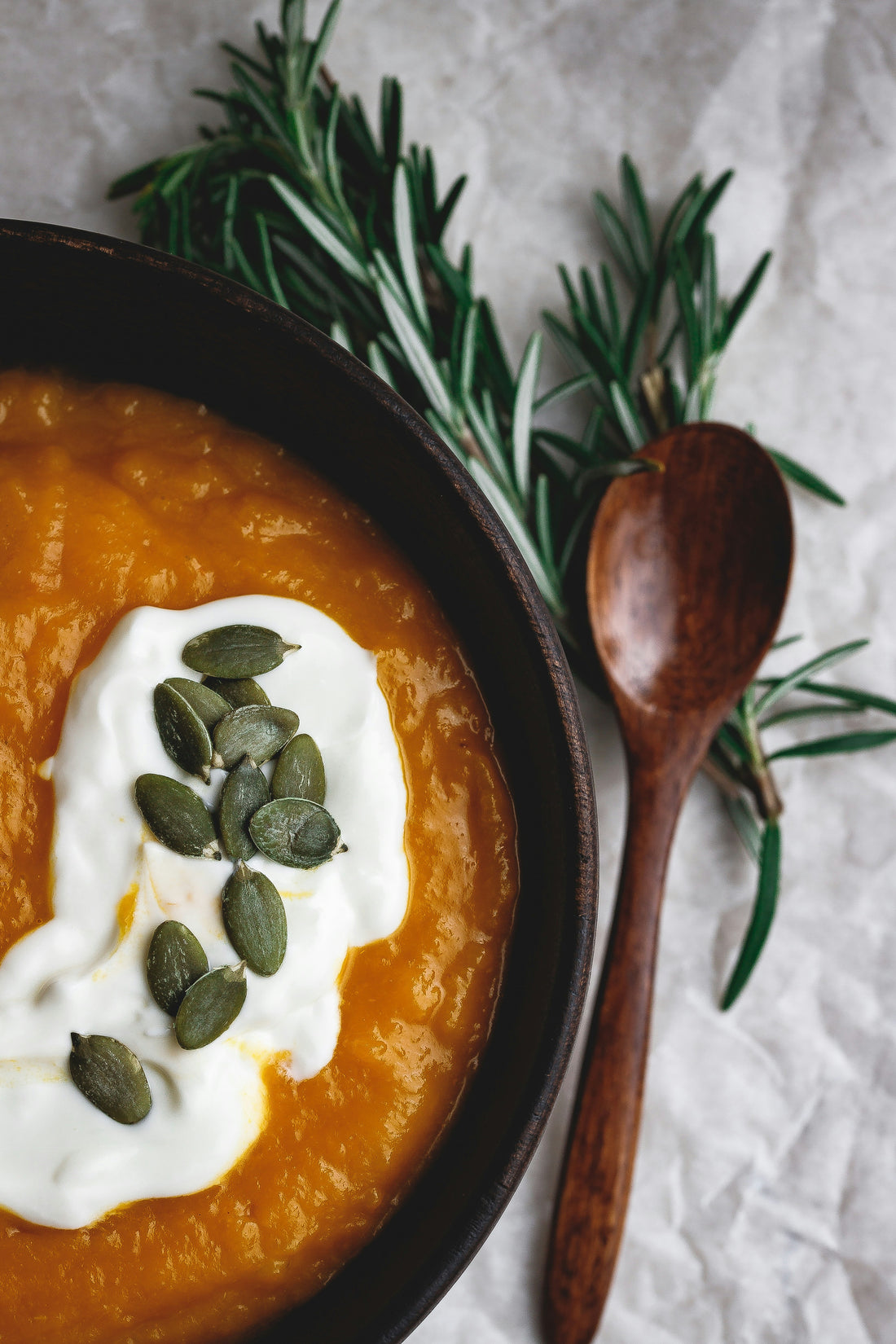 Pumpkin soup infused with collagen