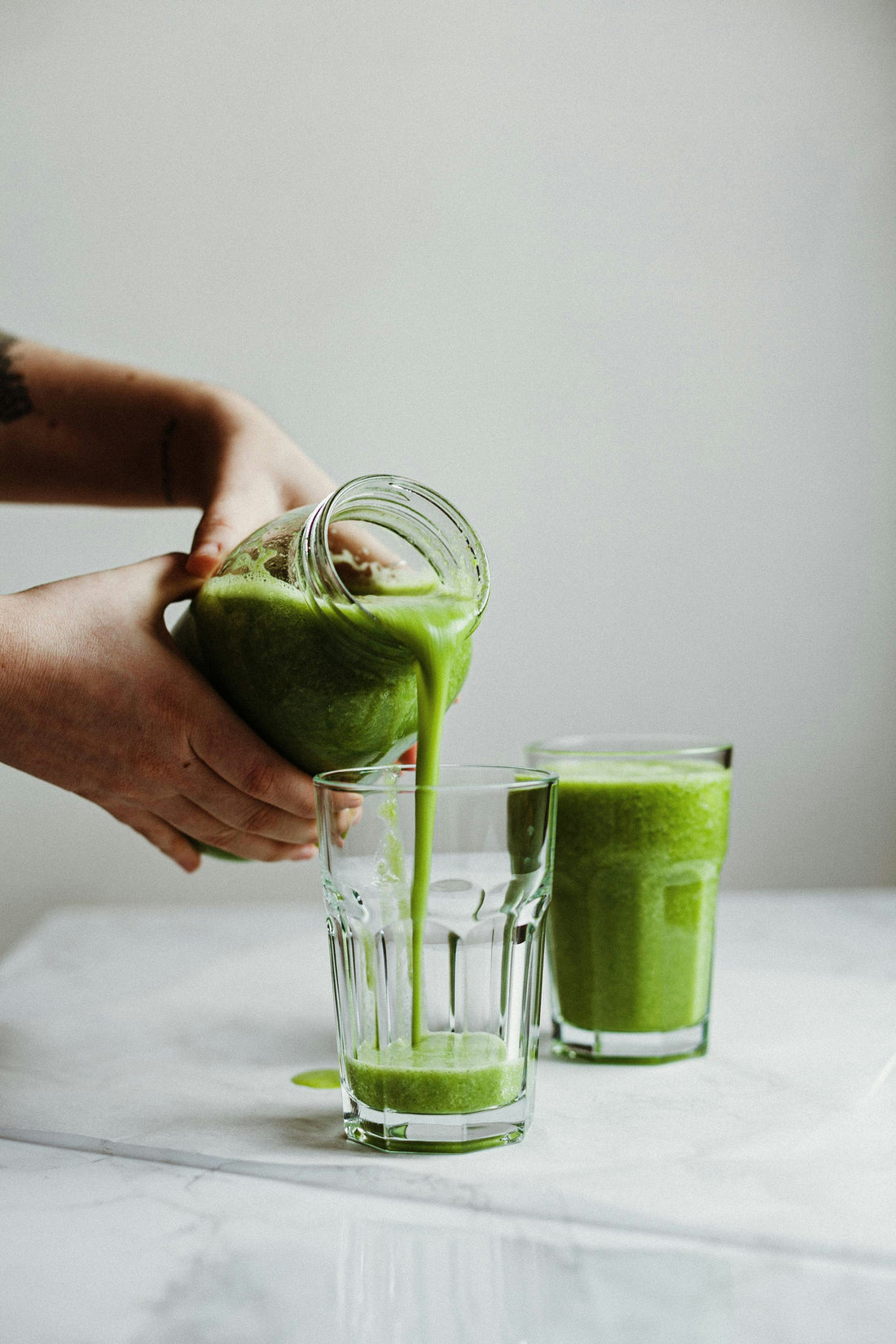 Green smoothie with collagen